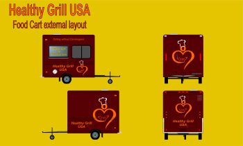 Healthy Grill Food Cart - External Layout