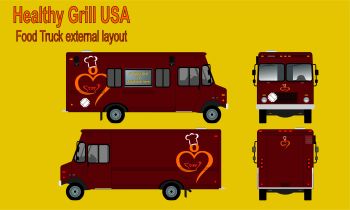 Healthy Grill Food Truck - External Layout